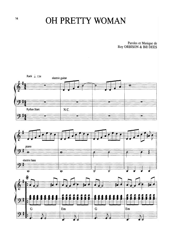 Roy Orbison - Pretty Woman | PDF | Language Arts & Discipline