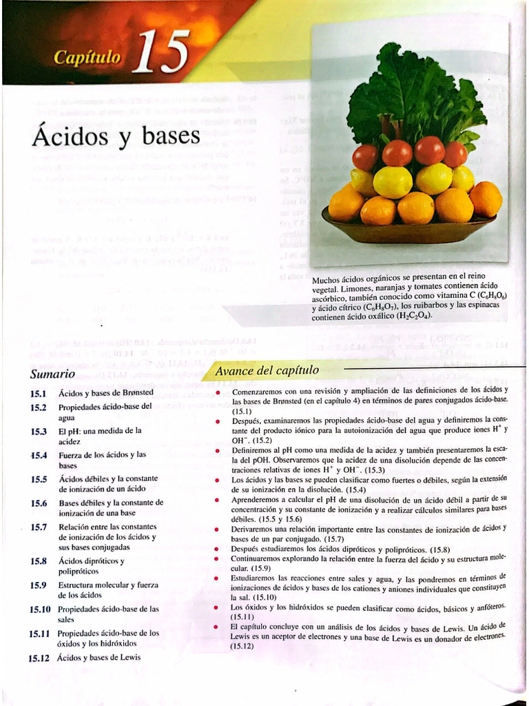 Ácidos y Bases. 11ma Edición Quimica. Chang R. y Goldsby K. | PDF