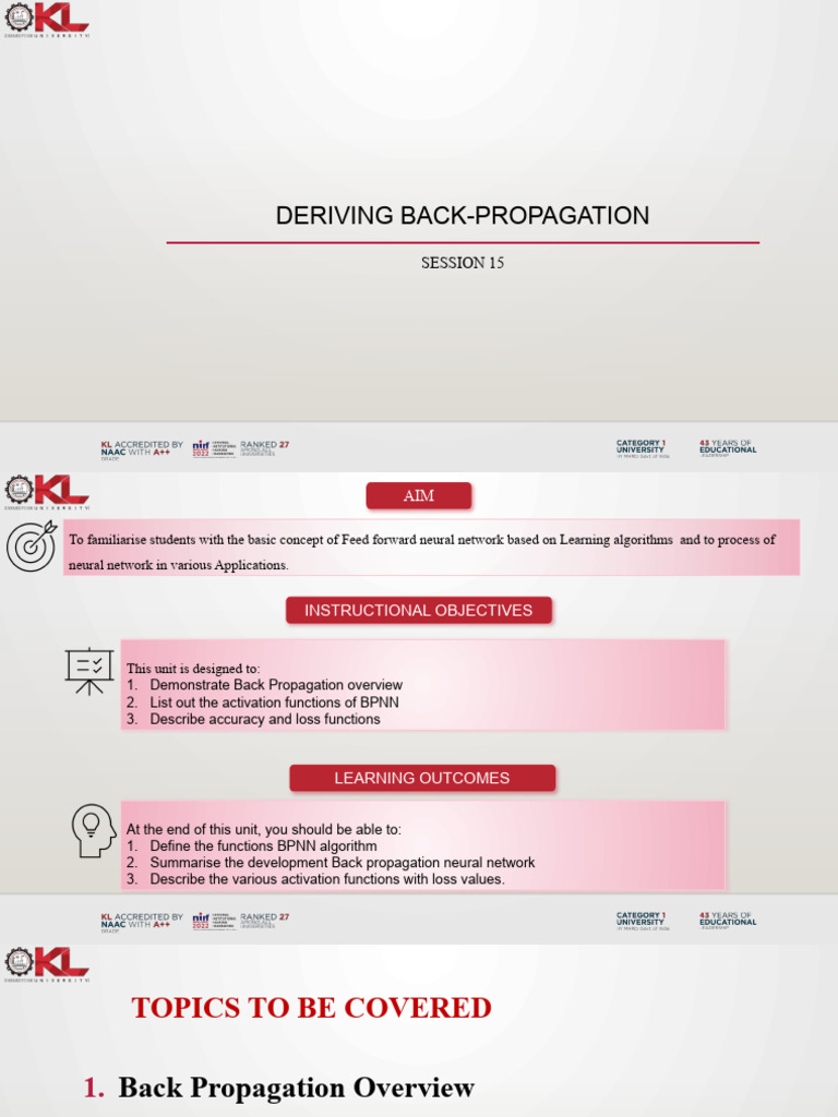 Backpropagation in Neural Networks Guide | PDF | Artificial Neural ...