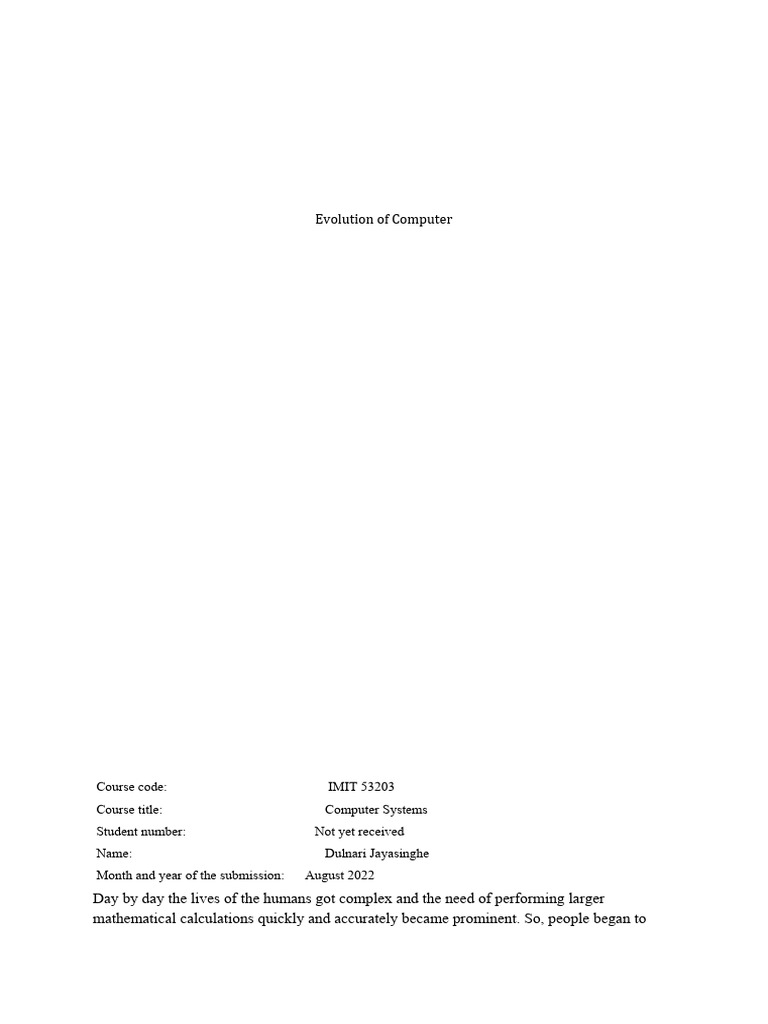 Evolution of computer pdf operating system integrated circuit