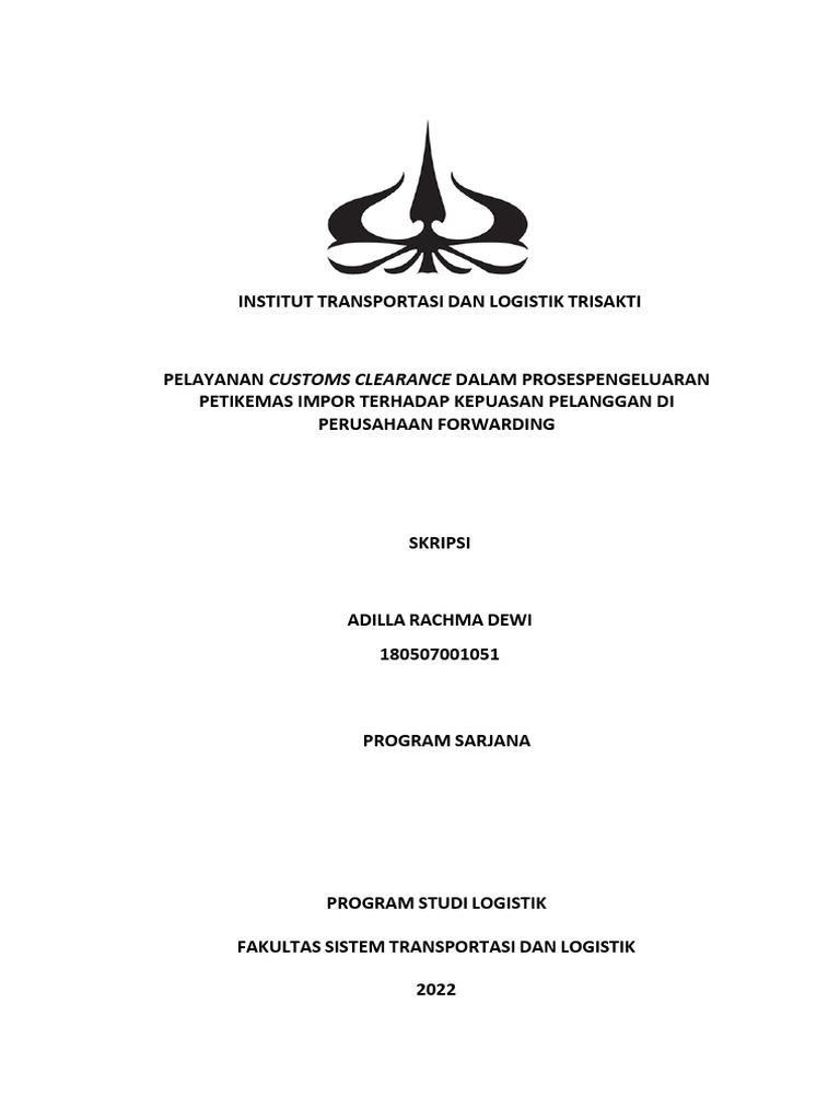 Optimalisasi Pelayanan Customs Clearance | PDF | Komputer | Teknologi &  Rekayasa