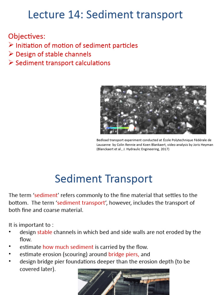 Sediment Transport and Channel Design | PDF | Sediment | Chemical ...