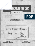 Ersatzteilliste Deutz D25 D25s