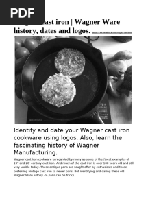 Wagner Cast Iron - Wagner Ware History, Dates and Logos