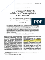 Effect of Sodium Pentobarbital On Behavioral Thermoregulation in Rats and Mice