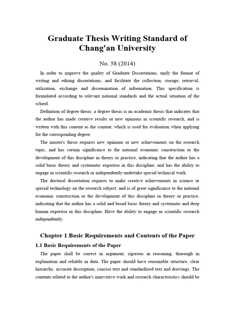 Thesis Writtting Guidelines | PDF