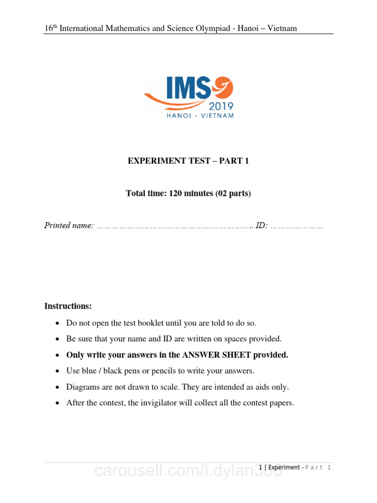 2019 Science Experiment Part 1 Question | PDF | Teaching Methods ...