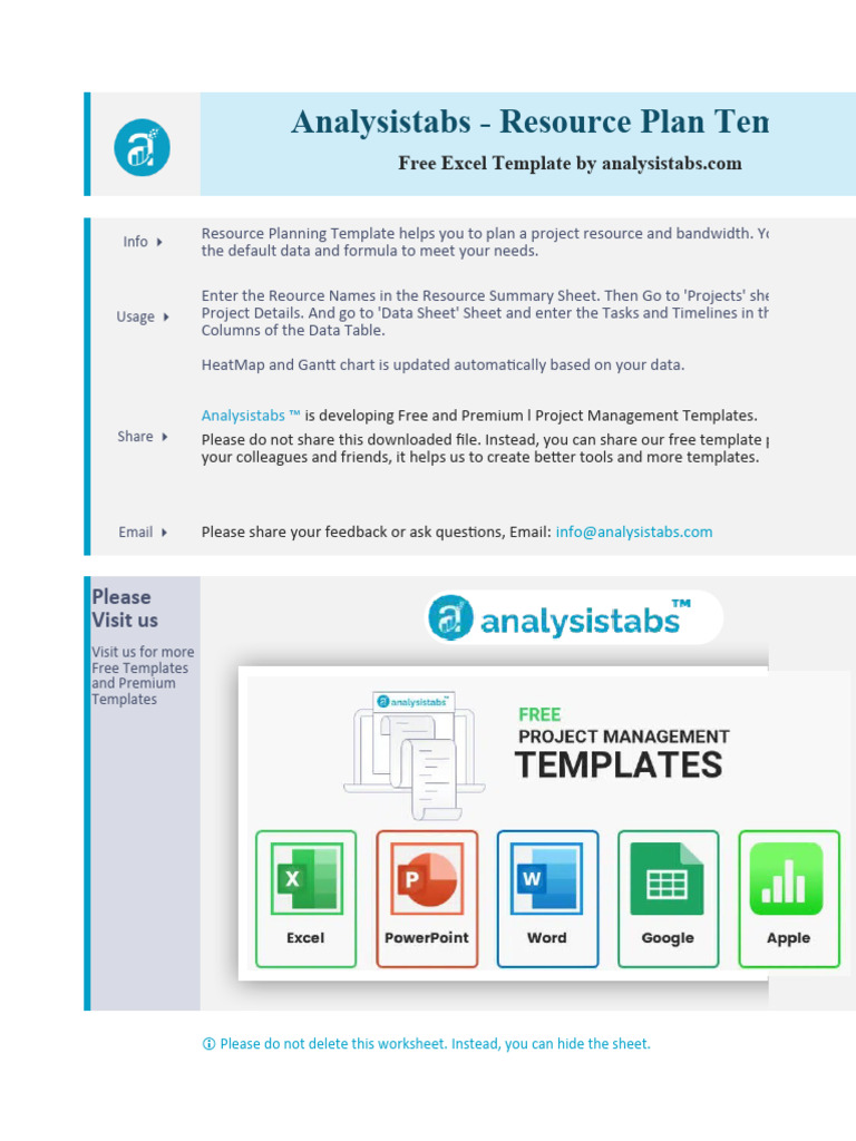 Resource Planning Template Excel 1 | PDF | Art