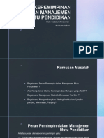 Kepemimpinan Dan Manajemen Mutu Pendidikan