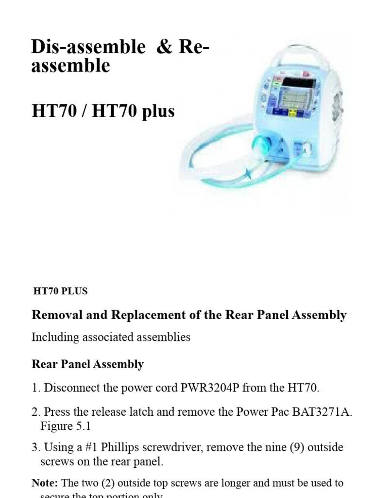 HT70 PLUS Rear Panel Repair Guide | PDF