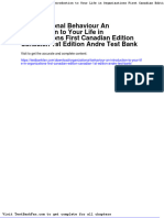 Organizational Behaviour An Introduction To Your Life in Organizations First Canadian Edition Canadian 1st Edition Andre Test Bank