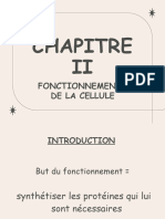 Chapitre II Fonctionnement de La Cellule