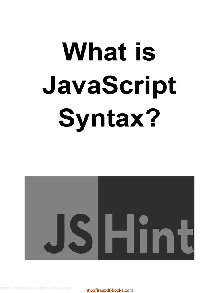 What is javascript syntax pdf html java script