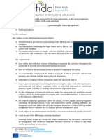 FIDAL - Declaration of Honour For Applicants - PDF