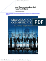 Organizational Communication 1st Edition Mumby Test Bank