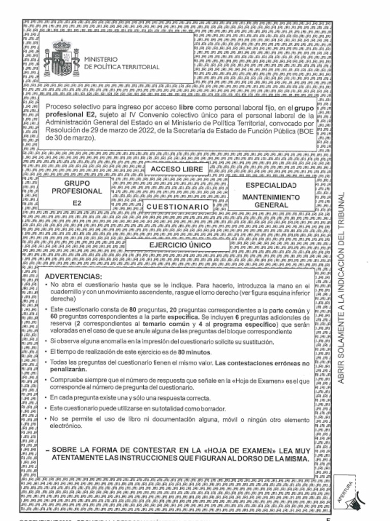 E2 Mantenimiento General | PDF