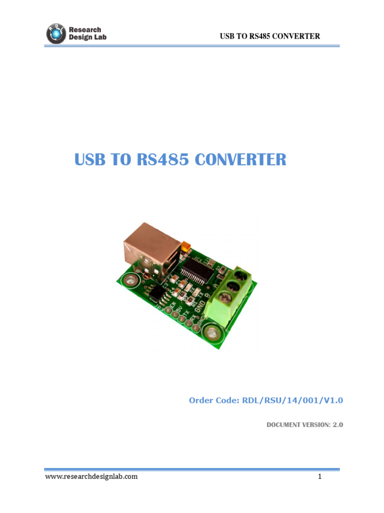 USB To RS485 User Manual | PDF