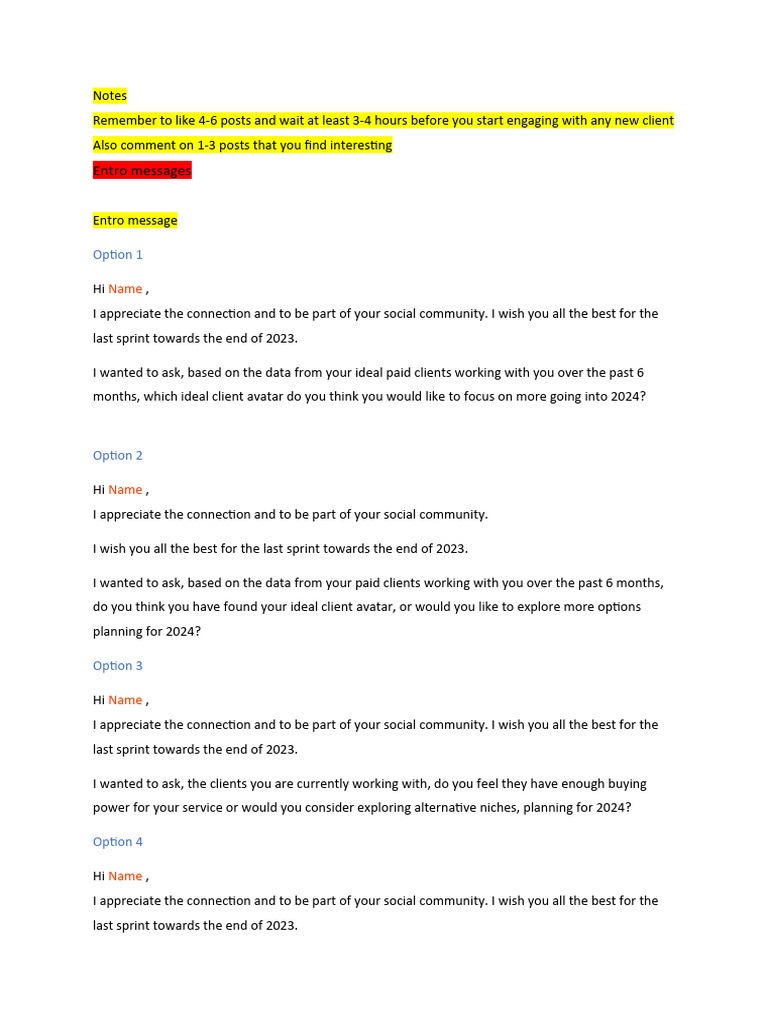 Engagement Strategies for Client Outreach | PDF | Career & Growth ...