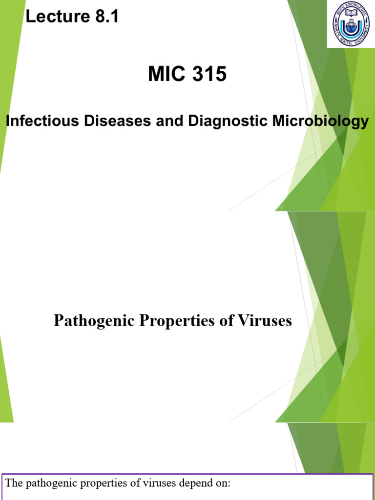 Pathogenic Properties of Viruses | PDF | Virus | Immune System