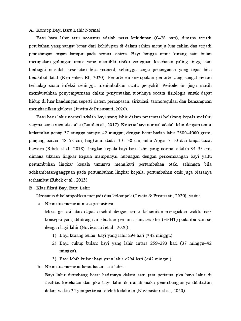 Konsep Bayi Baru Lahir Normal | PDF