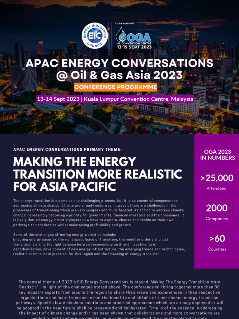 APAC Energy Transition Conference 2023 | PDF | Climate Change ...