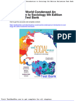 Our Social World Condensed An Introduction To Sociology 5th Edition Ballantine Test Bank