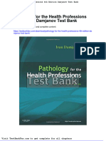 Pathology For The Health Professions 4th Edition Damjanov Test Bank
