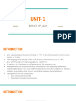 Unit - 1 Basics of Java