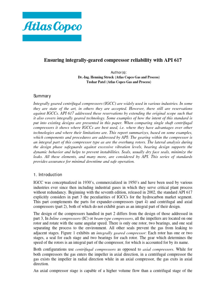 API 617: Ensuring IGCC Reliability | PDF | Resonance | Electric Motor