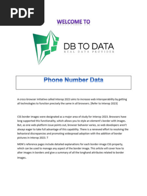 Phone Number Data