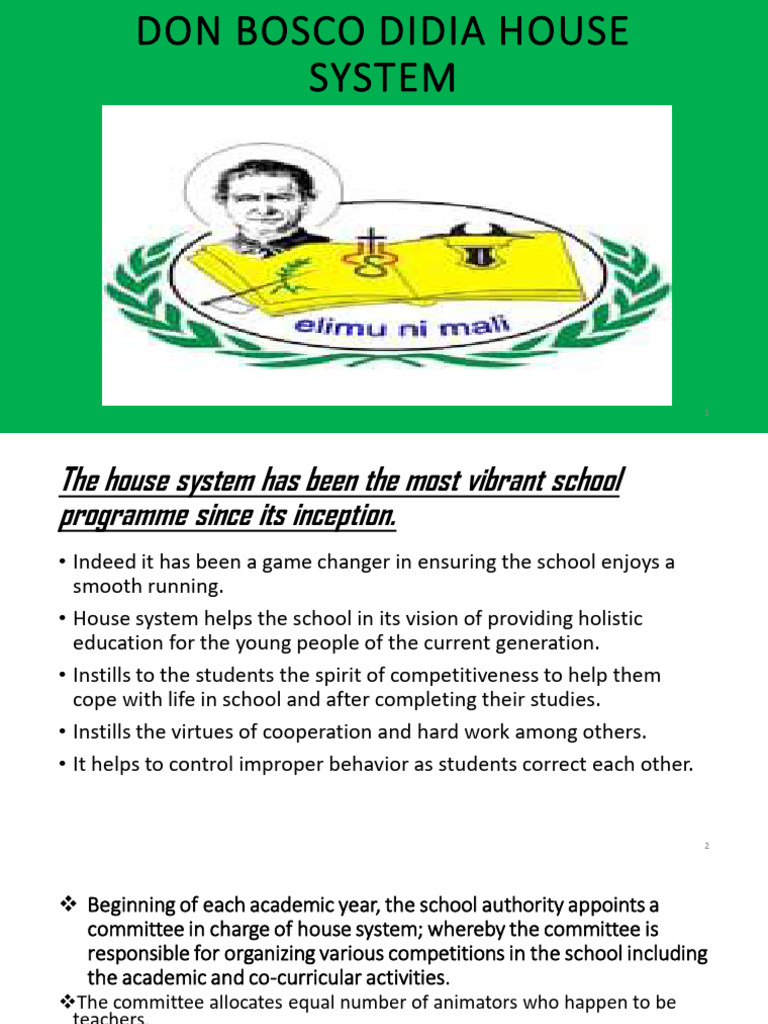 Don Bosco House System Pdf
