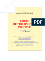 Comte Auguste Cours de Philosophie Positive