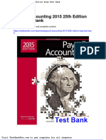 Payroll Accounting 2015 25th Edition Bieg Test Bank
