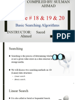 Data Structures Algorithms - Lecture 18 19 20 - Basic Searching Algorithms