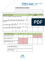 G6 Algebra Assessment 2021-22