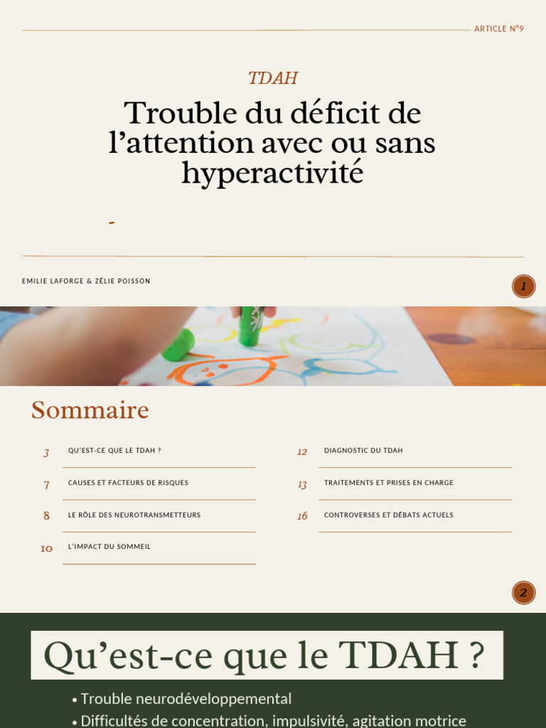 Comprendre le TDAH : Symptômes et Traitements | PDF | Trouble du ...