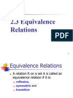 ENSA Agadir Hassane Bouzahir Chapter 2.3 Equivalence Relations