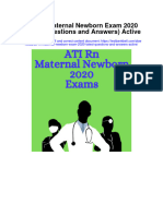 Ati RN Maternal Newborn Exam 2020 Latest Questions and Answers Active