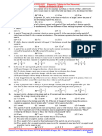 Answer Test On Kinametics (Motion in One Dimension)