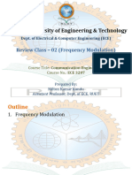 Rajshahi University of Engineering & Technology: Review Class - 02 (Frequency Modulation)