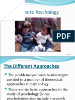 Approaches To Psychology