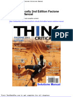 Think Critically 2nd Edition Facione Solutions Manual