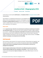 Soil Genesis - Formation of Soil - Biogeography UPSC