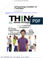 Think Social Psychology Canadian 1st Edition Duff Test Bank
