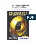 Calculus of a Single Variable 10th Edition Larson Test Bank