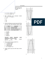 Soal Latihan Fungsi Kuadrat