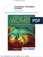 Thinking About Women 10th Edition Andersen Test Bank