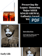 Preserving The Legacy Honoring Major Sher Singh Grewal Gallantry Award Winner Presentation.