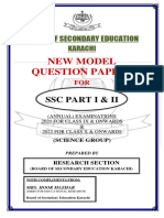 New Model Paper 2021 Class 10 Sindh Board PDF