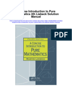 Concise Introduction To Pure Mathematics 4th Liebeck Solution Manual